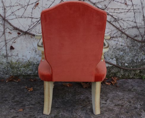 Florentine Style Wooden Lounge Chair, 1920s-KNM-840542