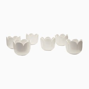 Flower Candleholders from Höganäs Ceramics, Sweden, 1980s, Set of 6-OGU-1357934