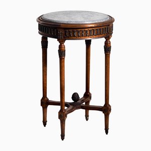 Flower Center Table with Faux Marble Painted Top-SA-1094050