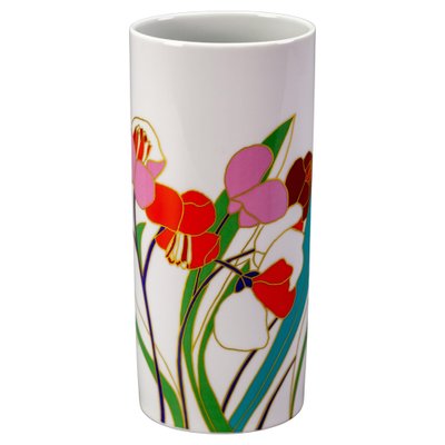 Flower Cylinder Vase in Porcelain by Wolf Bauer for Rosenthal, Germany-KEG-1086744