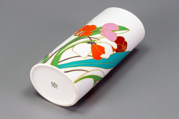 Flower Cylinder Vase in Porcelain by Wolf Bauer for Rosenthal, Germany-KEG-1086744