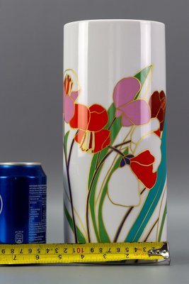 Flower Cylinder Vase in Porcelain by Wolf Bauer for Rosenthal, Germany-KEG-1086744