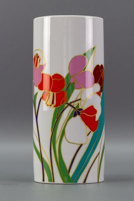 Flower Cylinder Vase in Porcelain by Wolf Bauer for Rosenthal, Germany-KEG-1086744