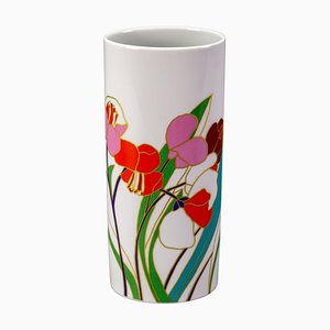 Flower Cylinder Vase in Porcelain by Wolf Bauer for Rosenthal, Germany-KEG-1086744