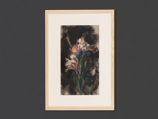 Flower in the Dark, Watercolor on Paper, Framed-GPP-1125780