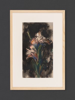 Flower in the Dark, Watercolor on Paper, Framed-GPP-1125780