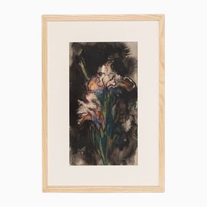 Flower in the Dark, Watercolor on Paper, Framed-GPP-1125780