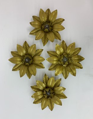 Flower Sconce, 1970s, Set of 4-BGP-1113626