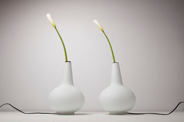 Flower Table Lamps Mod. 1837 by Max Ingrand for Fontana Arte, 1960s, Set of 2-DZU-1991848