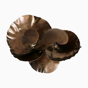 Flower Wall Light in Patinated Brass-WCM-1348056