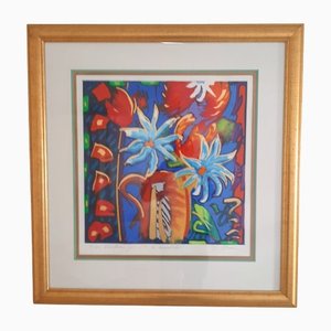 Flowers, Watercolor on Paper, Framed-TCS-1216017