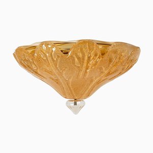 Flush Mount Gold Murano Glass from Vistosi, Italy, 1970s-VDW-1436924