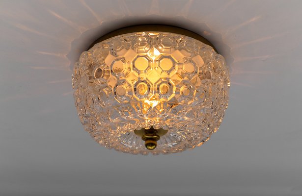 Flush Mount Lamp in Glass by Limburg, Gerrmany, 1960s-KQB-1812921