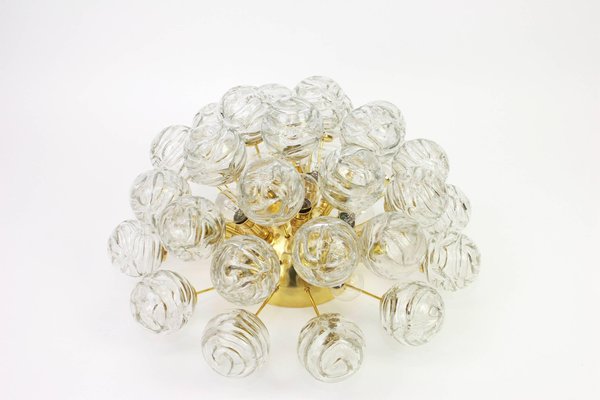 Flush Mount with Glass Snowballs from Doria, Germany, 1970s-UGR-1085867