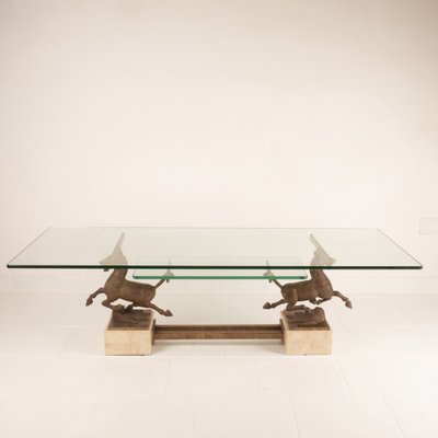 Flying Horse of Gansu Coffee Table in the style of Maison Charles, 1970s-BAD-1709079