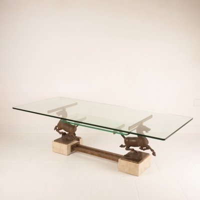 Flying Horse of Gansu Coffee Table in the style of Maison Charles, 1970s-BAD-1709079