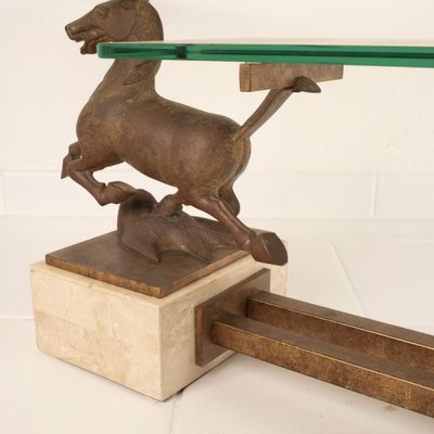 Flying Horse of Gansu Coffee Table in the style of Maison Charles, 1970s-BAD-1709079