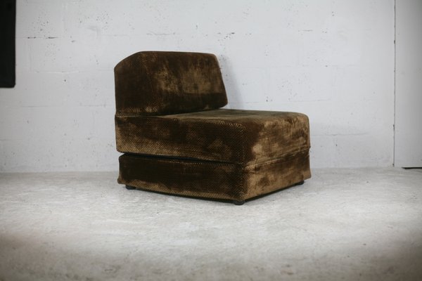 Foam & Velvet Amber Chair, France, 1970-MAO-1137282