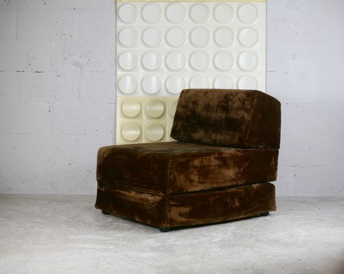 Foam & Velvet Amber Chair, France, 1970-MAO-1137282