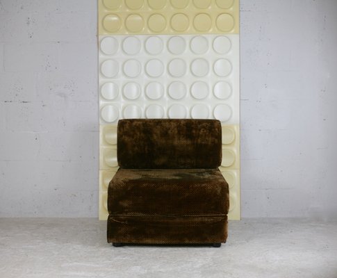 Foam & Velvet Amber Chair, France, 1970-MAO-1137282