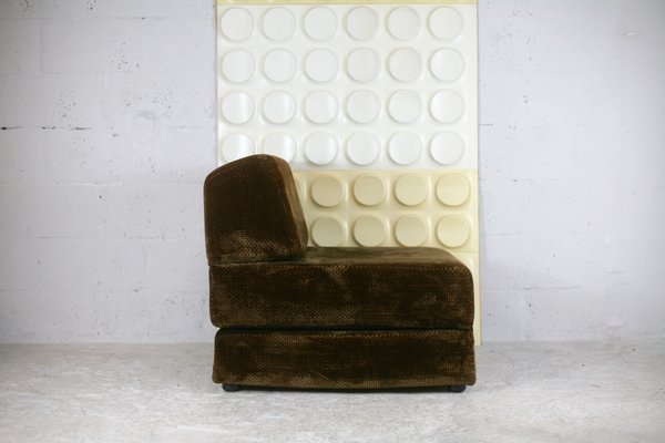 Foam & Velvet Amber Chair, France, 1970-MAO-1137282