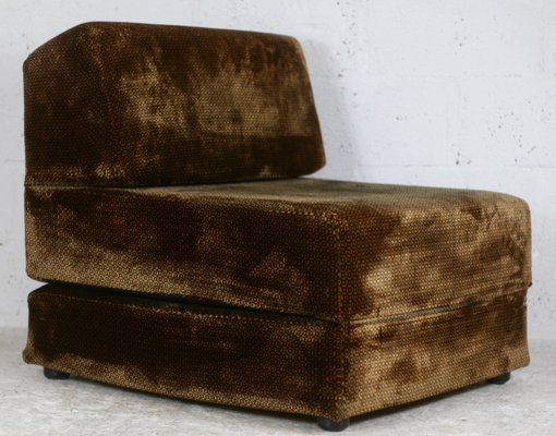 Foam & Velvet Amber Chair, France, 1970-MAO-1137282