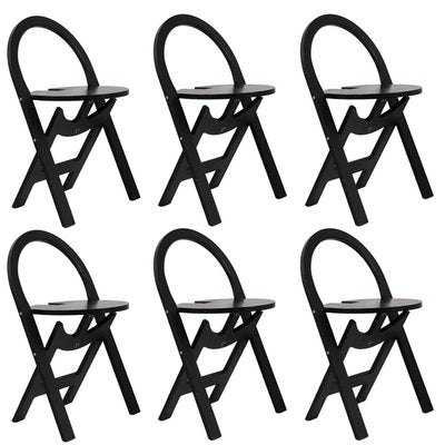 Foldable Plywood Chairs, Denmark, 1990s, Set of 6-GIW-1293599