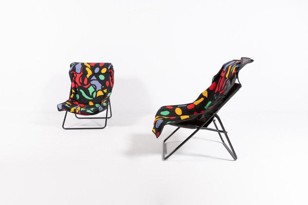 Foldable Pop Art Lounge Chairs, 1990s, Set of 2-KMC-1338718