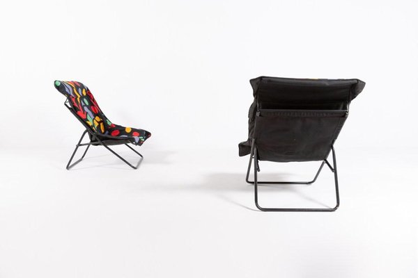 Foldable Pop Art Lounge Chairs, 1990s, Set of 2-KMC-1338718