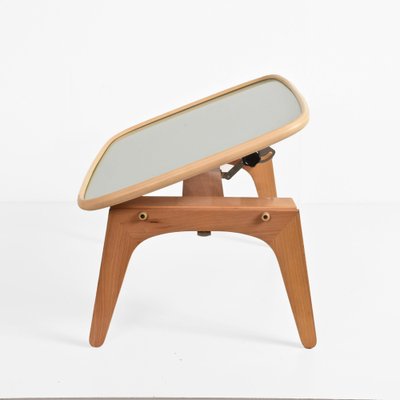 Folding and Adjustable Bed Tray in Laminated Wood by Fratelli Reguitti, Italy, 1950s-JDR-1126280