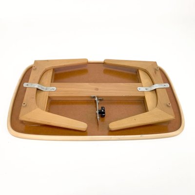 Folding and Adjustable Bed Tray in Laminated Wood by Fratelli Reguitti, Italy, 1950s-JDR-1126280