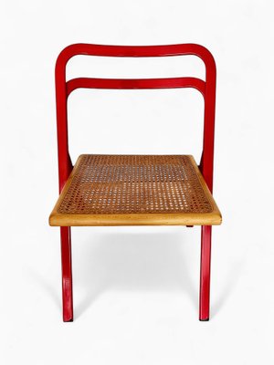 Folding Chair with Viennese Straw by Giorgio Cattelan for Cidue, Italy, 1970s-LBS-2043238