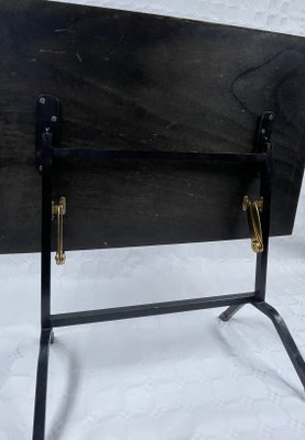 Folding Coffee Table in Painted Metal & Ebonized Wood, 1960s-LQ-1351787