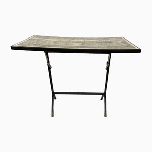 Folding Coffee Table in Painted Metal & Ebonized Wood, 1960s-LQ-1351787