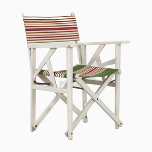 Folding Director's Chair with Original Cover, Italy, 1970s-AA-1123351