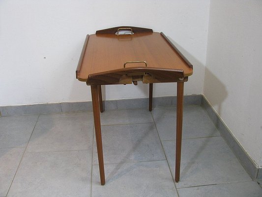 Folding Teak and Oak Serving Tray by Aase Dreieri Ganddal, Norway, 1960s-SZW-1181020