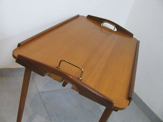 Folding Teak and Oak Serving Tray by Aase Dreieri Ganddal, Norway, 1960s-SZW-1181020