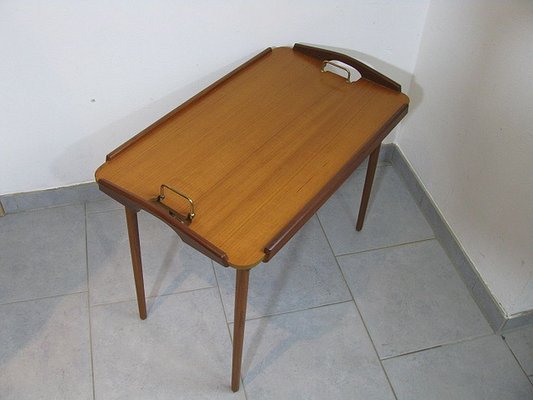 Folding Teak and Oak Serving Tray by Aase Dreieri Ganddal, Norway, 1960s-SZW-1181020