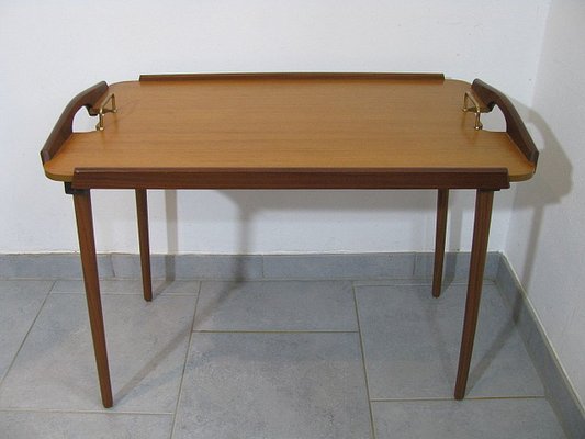 Folding Teak and Oak Serving Tray by Aase Dreieri Ganddal, Norway, 1960s-SZW-1181020