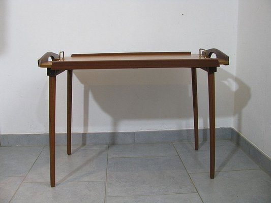 Folding Teak and Oak Serving Tray by Aase Dreieri Ganddal, Norway, 1960s-SZW-1181020