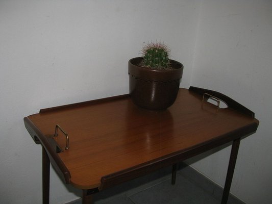 Folding Teak and Oak Serving Tray by Aase Dreieri Ganddal, Norway, 1960s-SZW-1181020