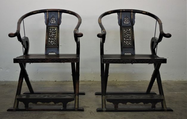 Folding Thrones, 1920s, Set of 2-KNM-834908