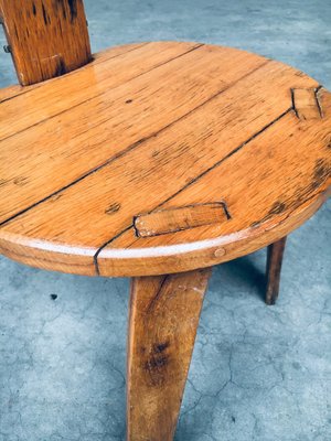 Folk Art Brutalist Saw Back Side Chairs, France, 1960s, Set of 2-RQV-1761649