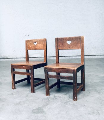 Folk Art Haagsche School Children's Chairs, Netherlands, 1920s, Set of 2-RQV-1761637