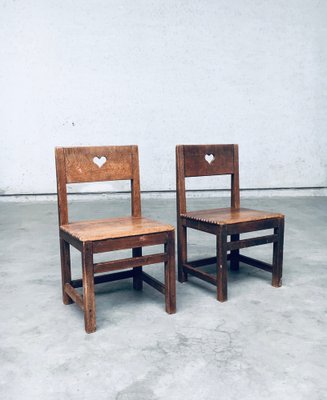 Folk Art Haagsche School Children's Chairs, Netherlands, 1920s, Set of 2-RQV-1761637