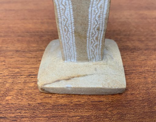 Folk Art Stone Candle Holder-UAH-1010581