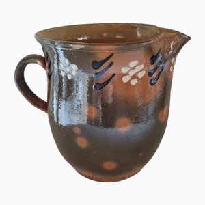 Folk Art Wabi Wabi Glazed Earthenware Pitcher from Savoie, 1950s-GSF-1812807