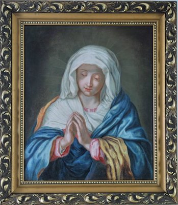 Follower of G. Battista Salvi Da Sassoferrato, Madonna, 17th Century, Oil on Canvas-QOR-2022598