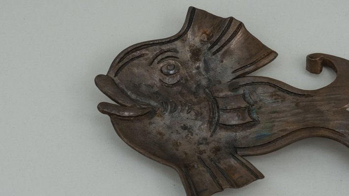 Forged Iron Ashtray in the Shape of a Fish, Vienna, 1960s-SPD-742227