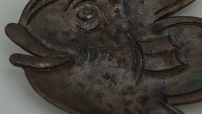 Forged Iron Ashtray in the Shape of a Fish, Vienna, 1960s-SPD-742227